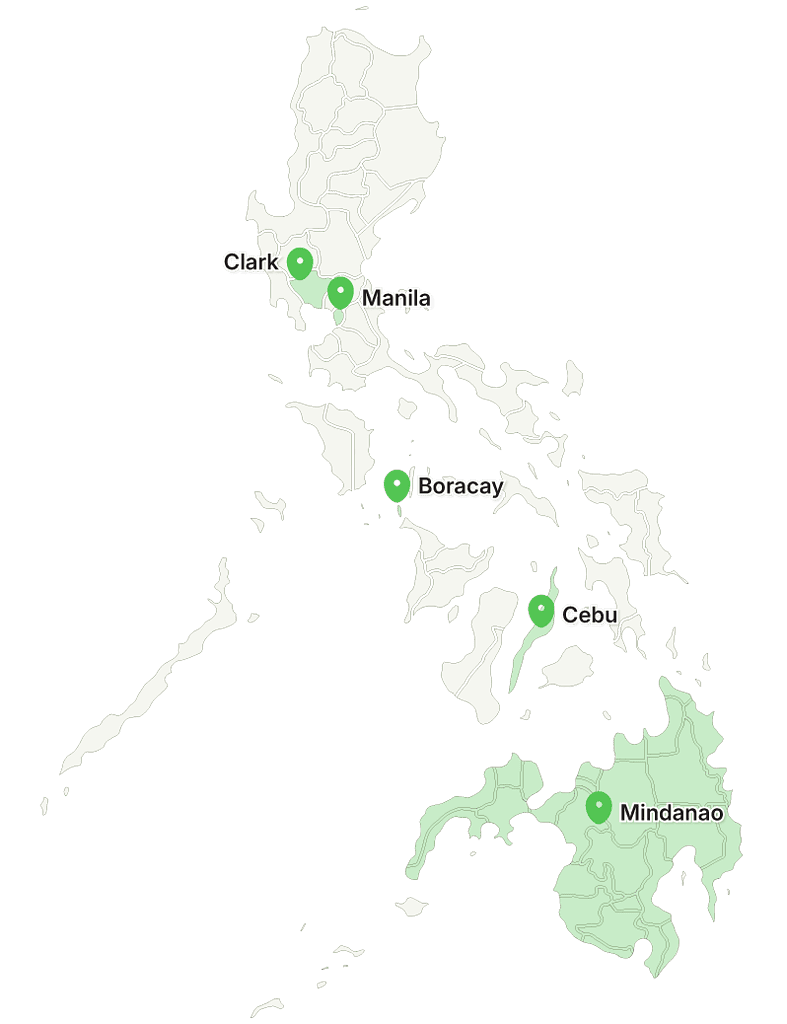 Philippines Golf Courses Map